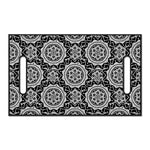 Black And White Boho Mandala Print Golf Cart Seat Cover