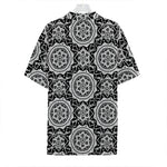 Black And White Boho Mandala Print Hawaiian Shirt