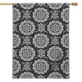 Black And White Boho Mandala Print House Flag