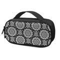 Black And White Boho Mandala Print Portable Cooler Travel Case
