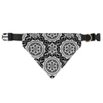 Black And White Boho Mandala Print Over The Collar Dog Bandana