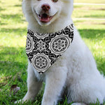 Black And White Boho Mandala Print Over The Collar Dog Bandana