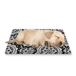 Black And White Boho Mandala Print Pet Cooling Mat Cover