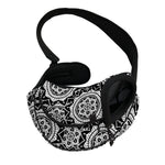 Black And White Boho Mandala Print Pet Sling Carrier