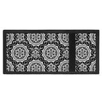 Black And White Boho Mandala Print Trifold Wallet