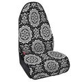 Black And White Boho Mandala Print Waterproof Car Seat Cover