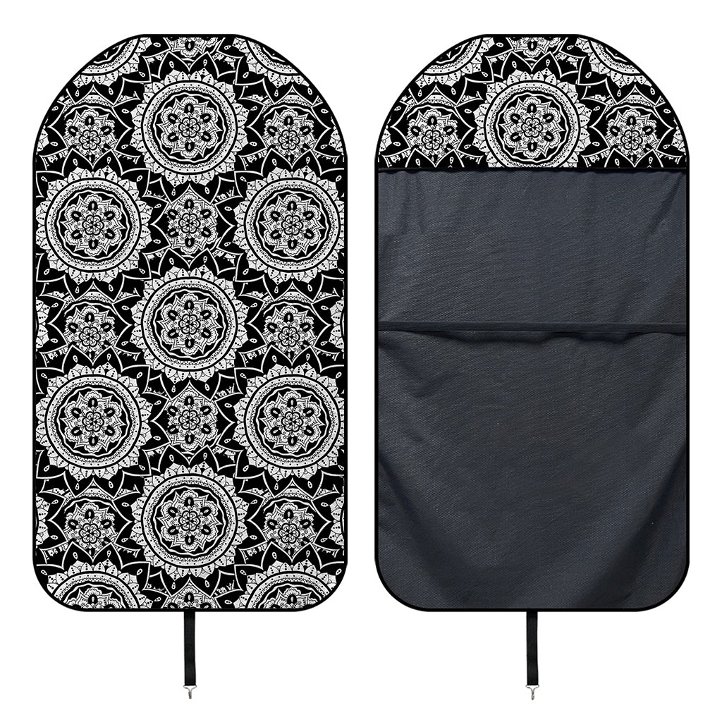 Black And White Boho Mandala Print Waterproof Car Seat Cover