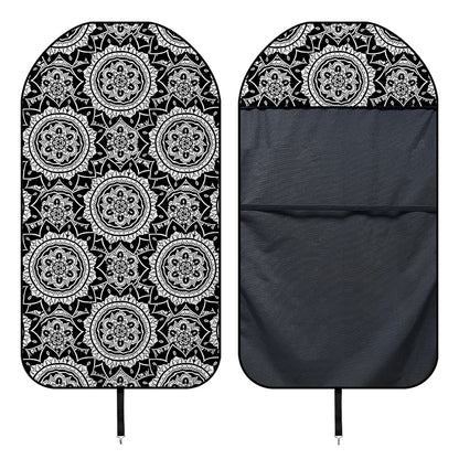 Black And White Boho Mandala Print Waterproof Car Seat Cover