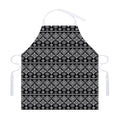 Black And White Boho Tribal Print Adjustable Apron