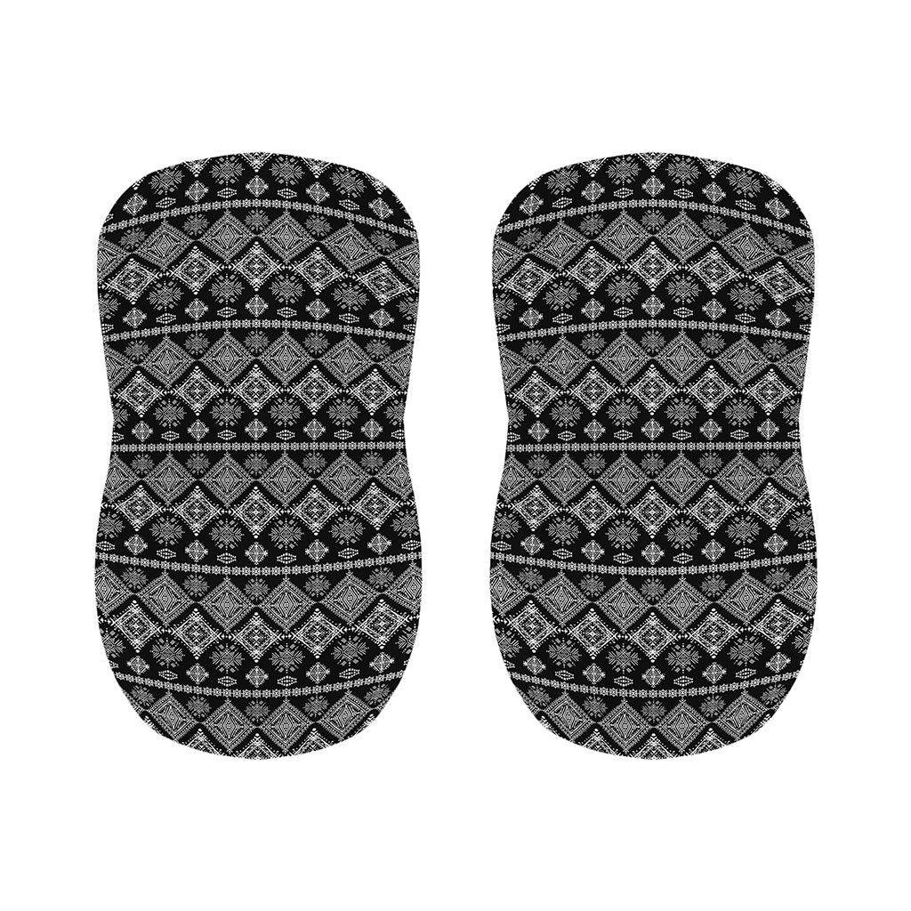 Black And White Boho Tribal Print Bar Stool Covers
