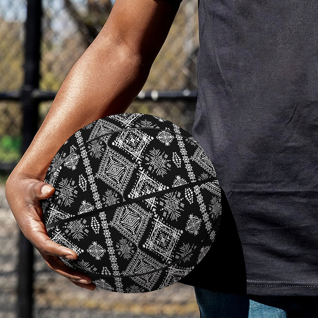 Black And White Boho Tribal Print Basketball