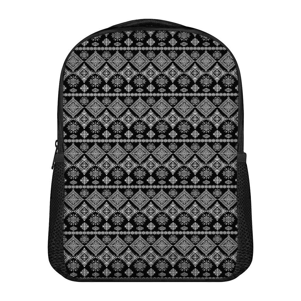 Black And White Boho Tribal Print Casual Backpack