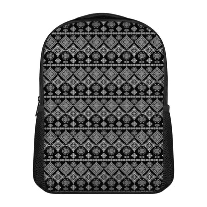 Black And White Boho Tribal Print Casual Backpack