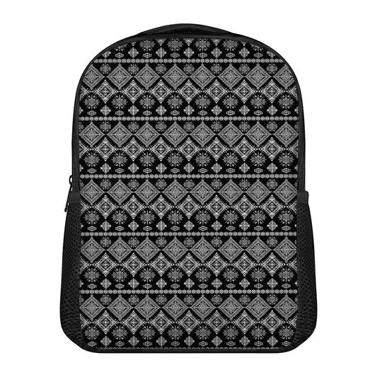 Black And White Boho Tribal Print Casual Backpack
