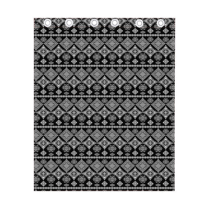 Black And White Boho Tribal Print Curtain