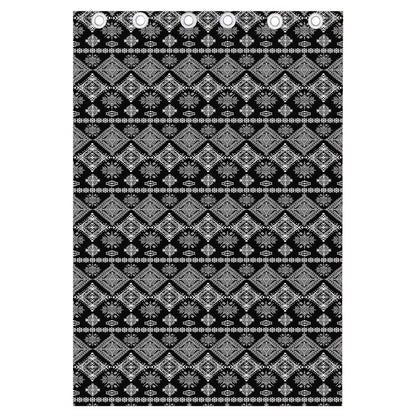Black And White Boho Tribal Print Curtain
