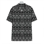 Black And White Boho Tribal Print Hawaiian Shirt
