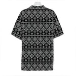 Black And White Boho Tribal Print Hawaiian Shirt