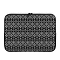 Black And White Boho Tribal Print Laptop Sleeve