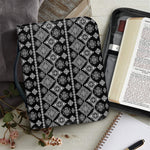Black And White Boho Tribal Print Leather Bible Cover
