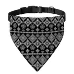 Black And White Boho Tribal Print Over The Collar Dog Bandana