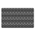 Black And White Boho Tribal Print Polyester Doormat
