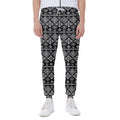 Black And White Boho Tribal Print Joggers