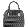 Black And White Boho Tribal Print Shoulder Handbag