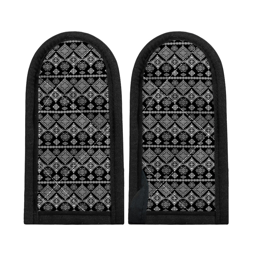 Black And White Boho Tribal Print Skillet Handle Cover