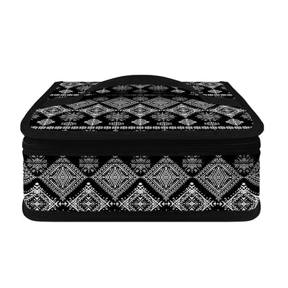 Black And White Boho Tribal Print Small Lunch Bag