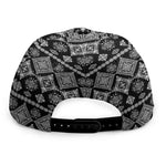 Black And White Boho Tribal Print Snapback Cap