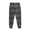 Black And White Boho Tribal Print Sweatpants