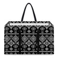 Black And White Boho Tribal Print Utility Tote Bag