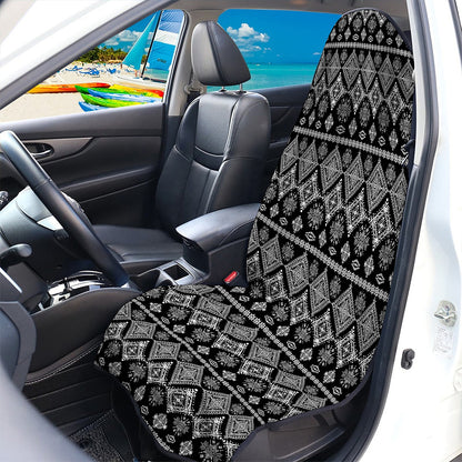 Black And White Boho Tribal Print Waterproof Car Seat Cover