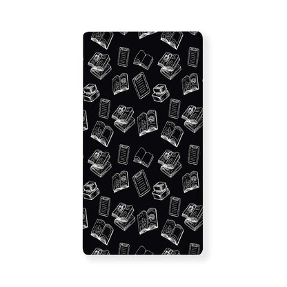 Black And White Books Pattern Print Baby Crib Sheet