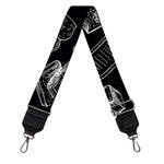 Black And White Books Pattern Print Bag Strap