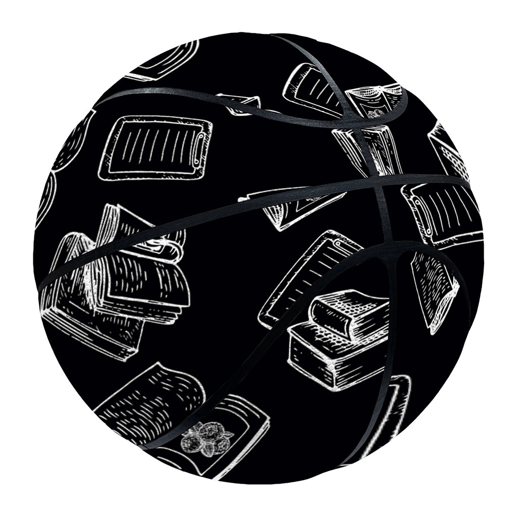 Black And White Books Pattern Print Basketball