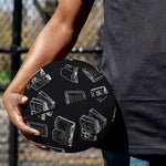 Black And White Books Pattern Print Basketball