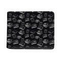 Black And White Books Pattern Print Bifold Wallet