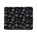Black And White Books Pattern Print Bifold Wallet