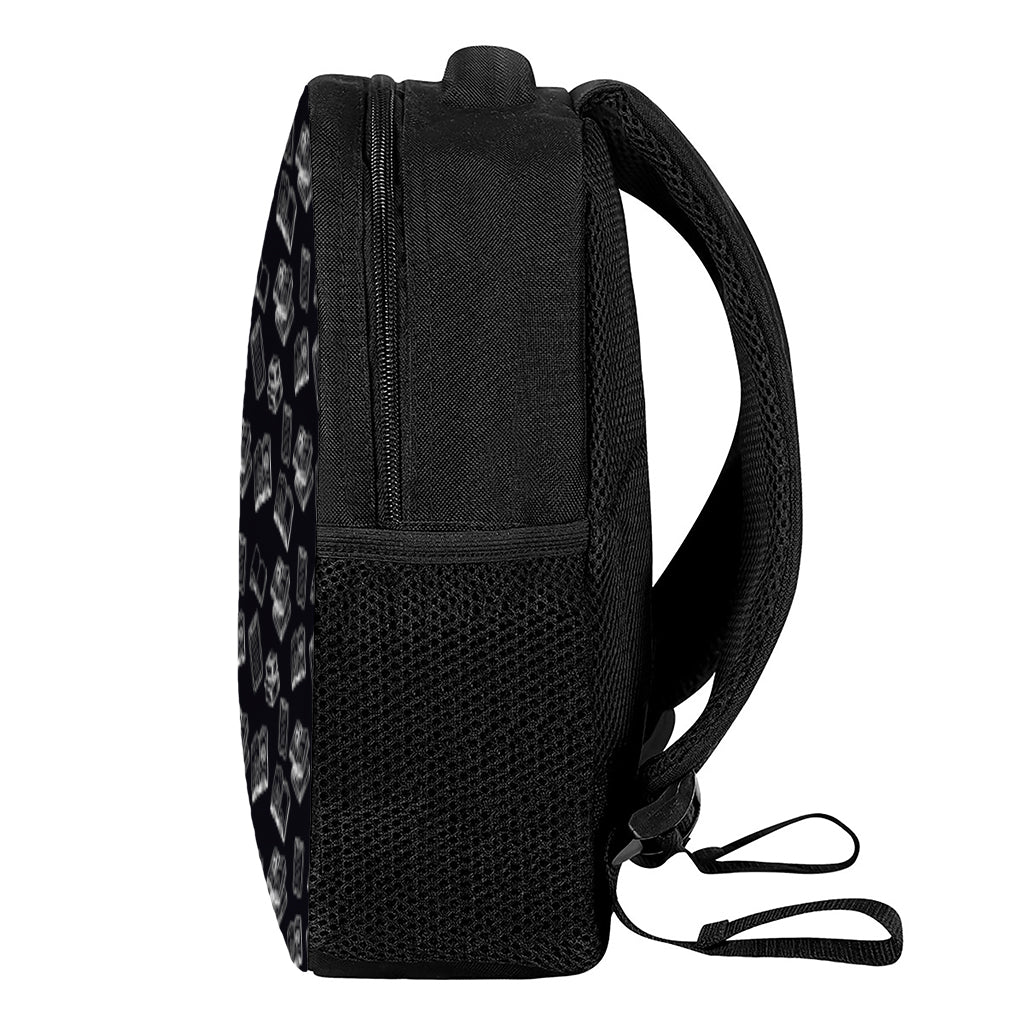 Black And White Books Pattern Print Casual Backpack