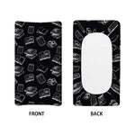 Black And White Books Pattern Print Changing Pad Cover