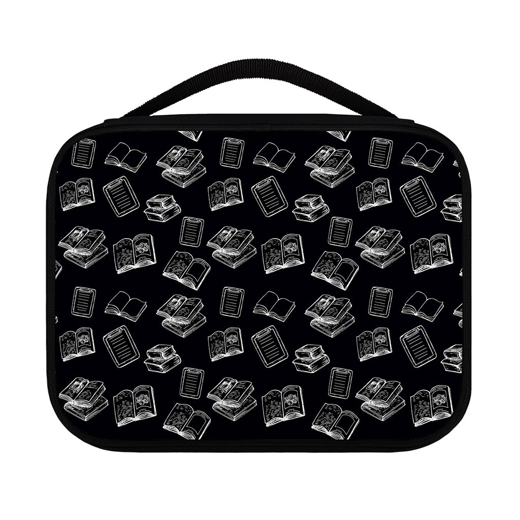 Black And White Books Pattern Print Classic Bible Case