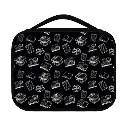 Black And White Books Pattern Print Classic Bible Case