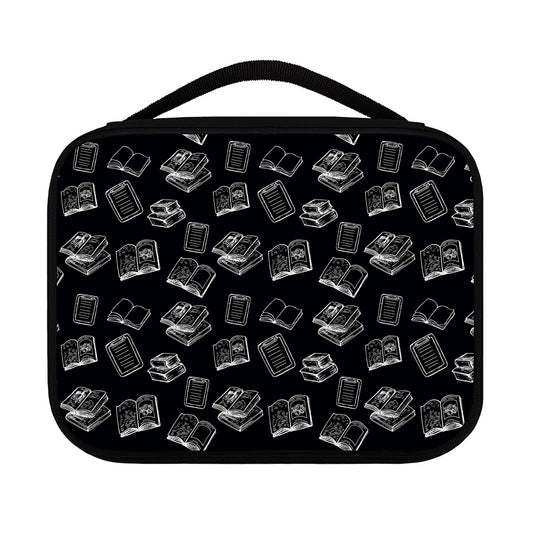 Black And White Books Pattern Print Classic Bible Case