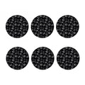 Black And White Books Pattern Print Coaster Set