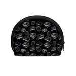 Black And White Books Pattern Print Coin Purse