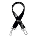 Black And White Books Pattern Print Dog Seat Belt