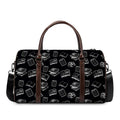 Black And White Books Pattern Print Duffel Bag