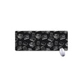 Black And White Books Pattern Print Extended Mouse Pad